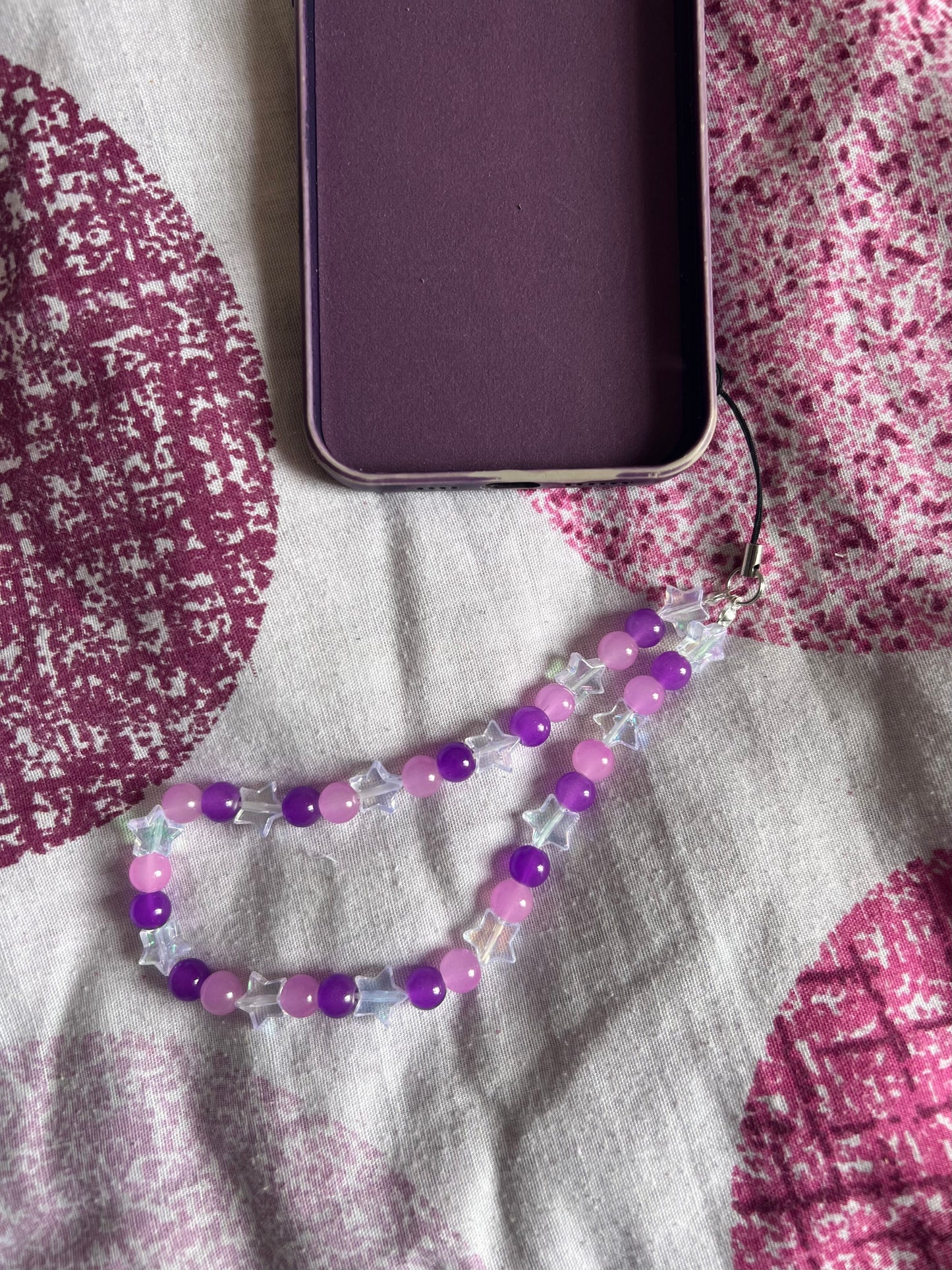 Purple star phone charm