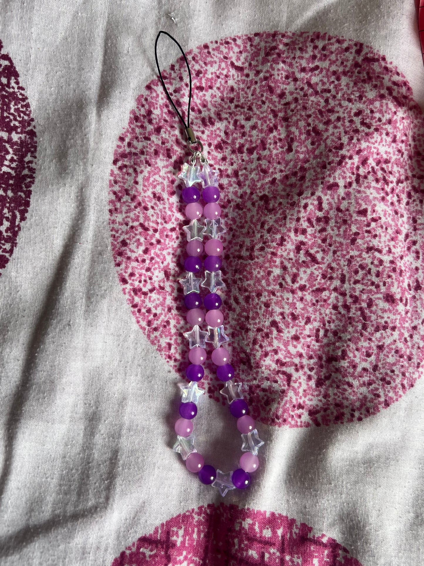 Purple star phone charm