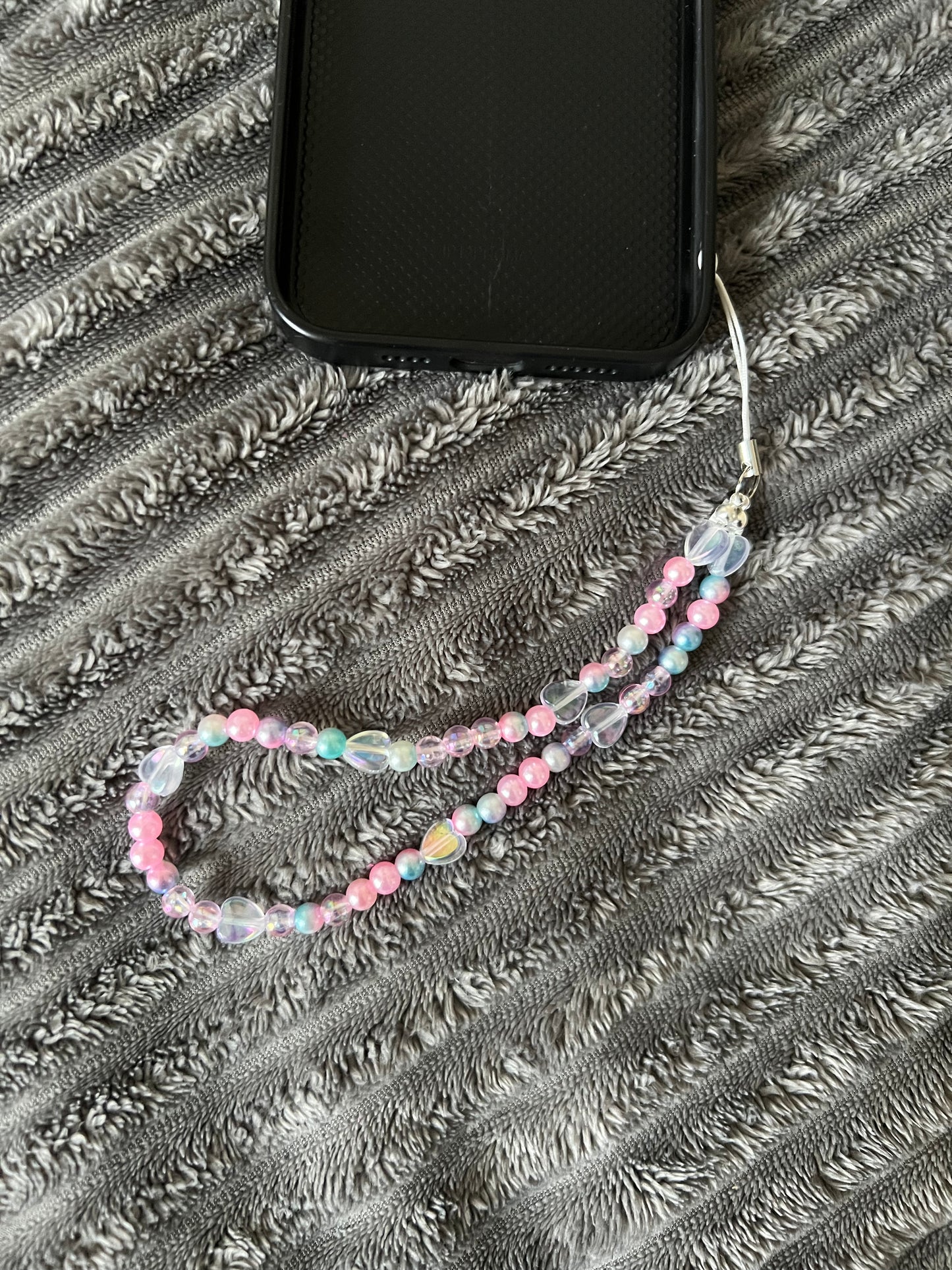 Candy floss phone charm