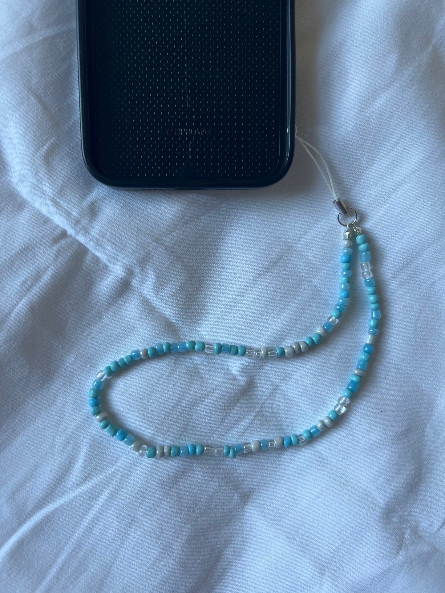 Baby blue phone charm