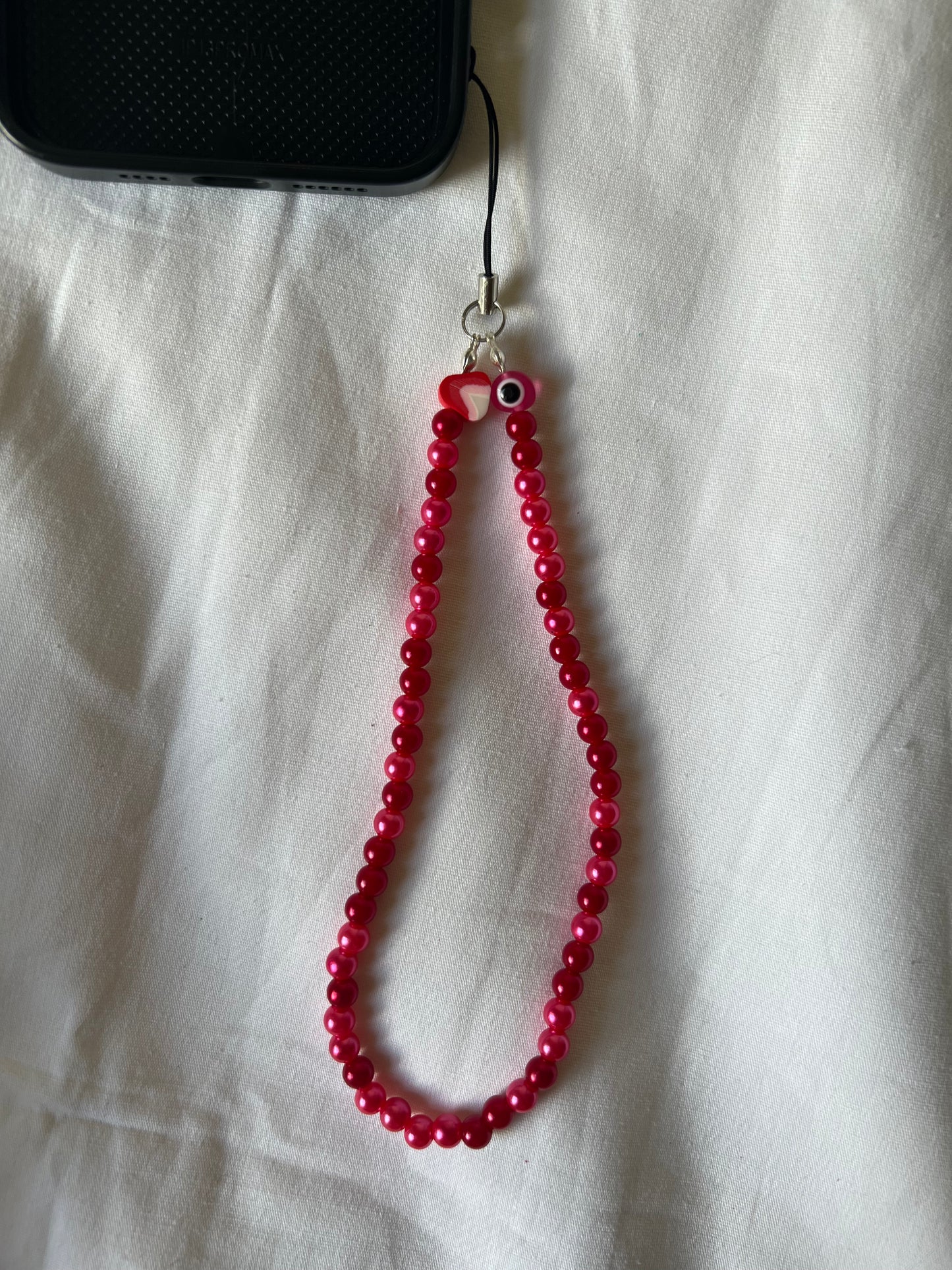 Hot pink phone charm