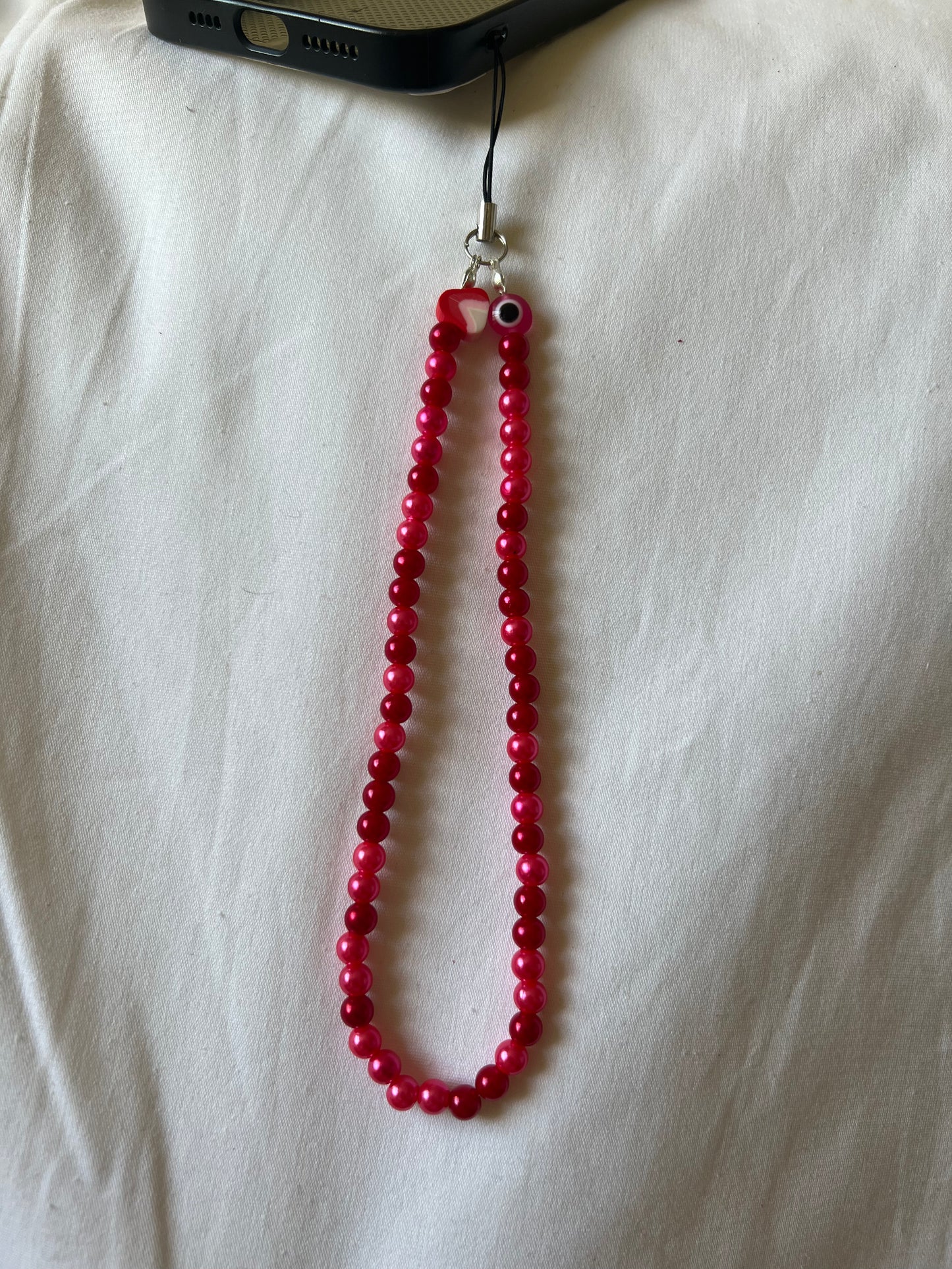 Hot pink phone charm