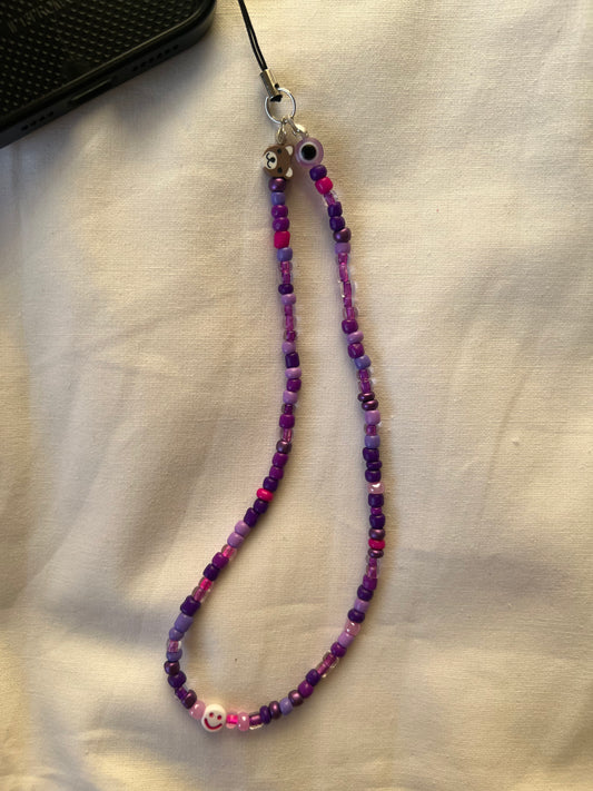 Purple phone charm