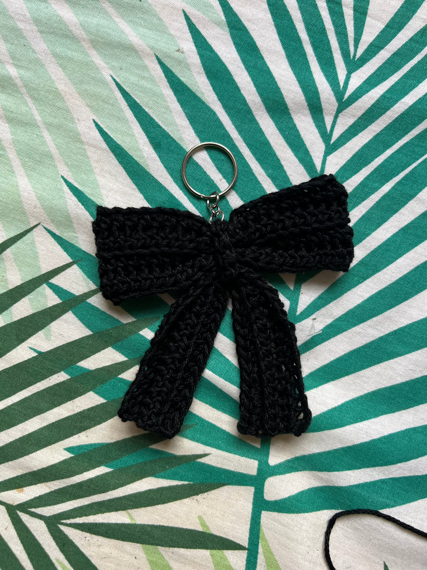 Black Bow Keychain