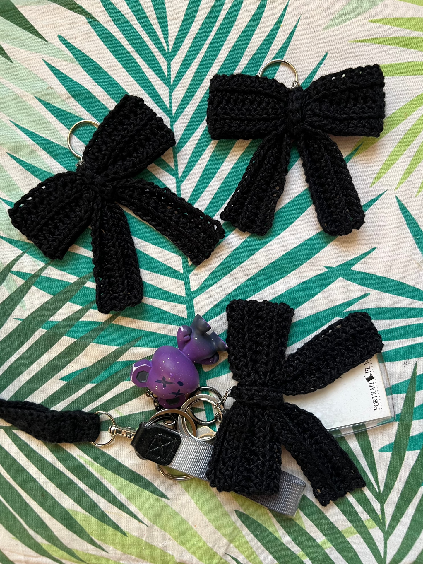 Black Bow Keychain